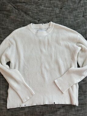 PISTOLA Women’s Distressed Pullover Scoop Neck Sweater